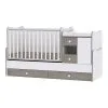 Lorelli Mini Max New Lapsen Mukana Kasvava Sänky Ja Laatikosto, 120 X 60, Valkoinen / Tummanruskea