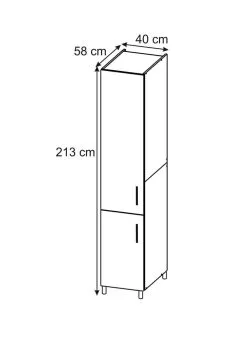 Lupus Bella 2D Korkea Keittiökaappi 40 Cm, Valkoinen -NORE Kalusteet Myymälä lupus bella 2d korkea keittiokaappi 40 cm bc5d4 netistai reference