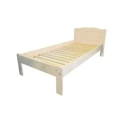 Maria Massiivipuinen Sänky, 80 Cm X 200 Cm, Tummaa Puuta., , Valge