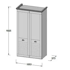 Vaatekaappi Forte Marida MDNS929, Valkoinen
