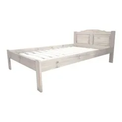 Massiivinen Puusänky Maria, 140 X 200 Cm,, Tumma Puu., Valkoinen