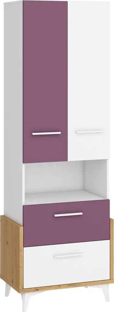Meblocross Hey 17 Vaatekaappi, Valkoinen/liila 1 Meblocross Hey 17 Vaatekaappi, Valkoinen/liila