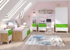 Meblocross Hey 19 Yöpöytä, Valkoinen/vihreä -NORE Kalusteet Myymälä meblocross hey 19 yopoyta valkoinenvihrea 987ed netistai reference