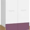 Meblocross Hey 20 Vaatekaappi, Valkoinen/liila