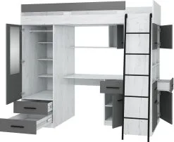 Meblocross Level P, Kerrossänky, 90x200 Cm, Valkoinen/harmaa -NORE Kalusteet Myymälä meblocross level p kerrossanky 90x200 cm valkoinenharmaa 6a476 hinta reference