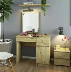 NORE Meikkipöytä Peilillä 50x60 Cm, Artisan-tammen Väri 5 NORE Meikkipöytä Peilillä 50x60 Cm, Artisan-tammen Väri -NORE Kalusteet Myymälä meikkipoyta peililla 50x60 cm artisan tammen vari 95895 hinta reference