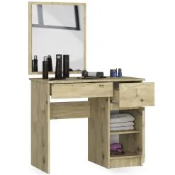 NORE Meikkipöytä Peilillä 50x60 Cm, Artisan-tammen Väri 6 NORE Meikkipöytä Peilillä 50x60 Cm, Artisan-tammen Väri -NORE Kalusteet Myymälä meikkipoyta peililla 50x60 cm artisan tammen vari f3cd4 netistai reference