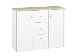 ML Meble Elmo 09, Lipasto Valkoinen/ruskea