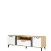 Szynaka Meble Moet 25 TV-taso, Valkoinen/ruskea