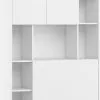 Monikäyttöinen Hyllykaappi Meblocross Megan 2, Kiiltävä Valkoinen