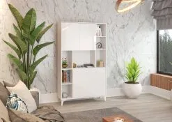 Monikäyttöinen Hyllykaappi Meblocross Megan 2, Kiiltävä Valkoinen -NORE Kalusteet Myymälä monikayttoinen hyllykaappi meblocross megan 2 kiiltava valkoinen 38860 netistai reference