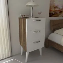 Kalune Design 731 Yöpöytä, 80 Cm, Valkoinen/ruskea -NORE Kalusteet Myymälä naktinis staliukas kalune design 731 80 cm a6a9f palaute reference