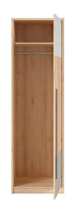 Black Red White Namek I -vaatekaappi, Valkoinen Kiiltävä/pyökki/harmaa -NORE Kalusteet Myymälä namek i vaatekaappi valkoinen kiiltavapyokkiharmaa 1504a halvempi reference