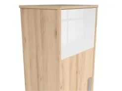 Black Red White Namek I -vaatekaappi, Valkoinen Kiiltävä/pyökki/harmaa -NORE Kalusteet Myymälä namek i vaatekaappi valkoinen kiiltavapyokkiharmaa 5c411 netistai reference