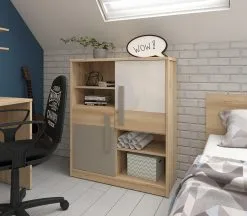 Black Red White Namek -kaappihyllystö, Valkoinen Kiiltävä/pyökki/harmaa -NORE Kalusteet Myymälä namek kaappihyllysto valkoinen kiiltavapyokkiharmaa 4e891 halvempi reference