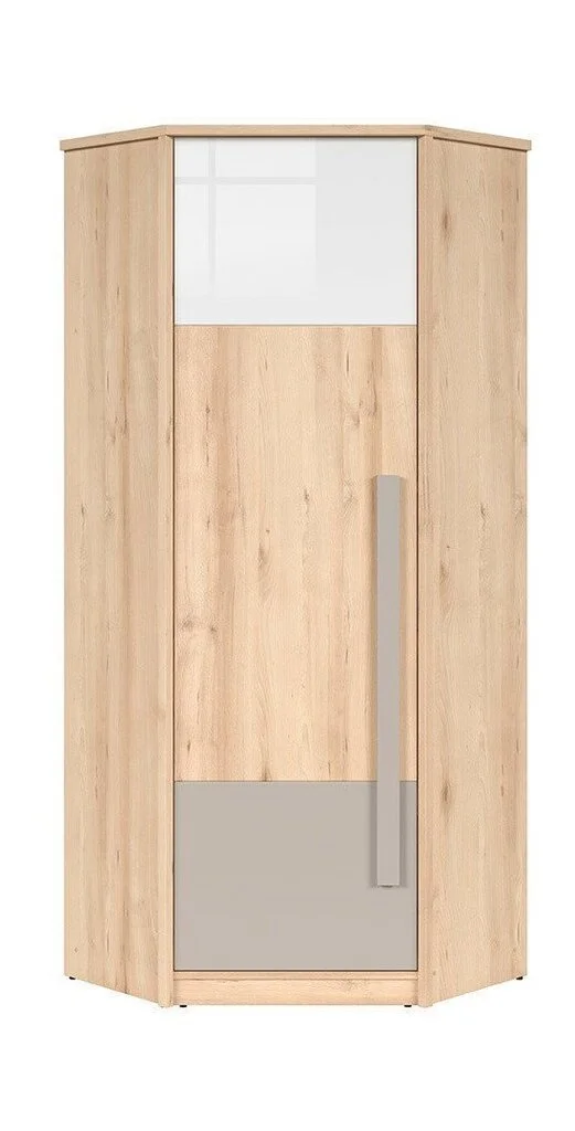 Black Red White Namek -nurkkavaatekaappi, Valkoinen Kiiltävä/pyökki/harmaa 5 Black Red White Namek -nurkkavaatekaappi, Valkoinen Kiiltävä/pyökki/harmaa - Image 5