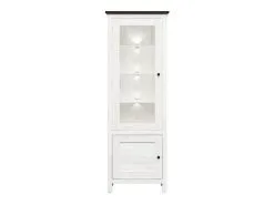 Black Red White Näytekaappi BRW Hesen 1W1D, Valkoinen/musta