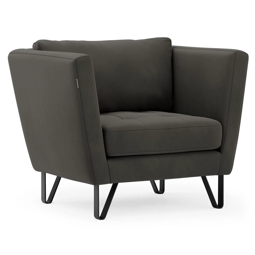 Nojatuoli Homede Deltin, Tummanharmaa. 3 Nojatuoli Homede Deltin, Tummanharmaa. - Image 3