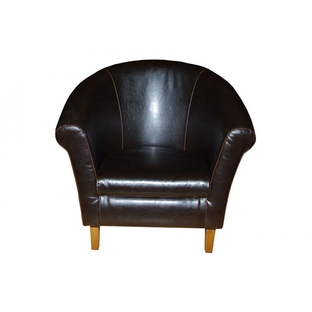 -Nojatuoli Ilona, Peitetty Keinonahka, Ruskea 1589, Jalat - Pyökki 3 -Nojatuoli Ilona, Peitetty Keinonahka, Ruskea 1589, Jalat - Pyökki - Image 3