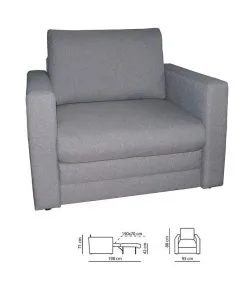 Nojatuolisänky Kristiina, , Vaaleanharmaa Inari 91 -NORE Kalusteet Myymälä nojatuolisanky kristiina vaaleanharmaa inari 91 f0029 netistai reference