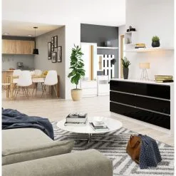 NORE 1750 -lipasto, Valkoinen/musta 5 NORE 1750 -lipasto, Valkoinen/musta -NORE Kalusteet Myymälä nore 1750 lipasto valkoinenmusta 32c30 netistai reference