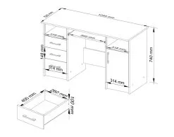 NORE : Ana - Työpöytä. Väri : Valkoinen. -NORE Kalusteet Myymälä nore ana tyopoyta vari valkoinen bae39 halvempi reference