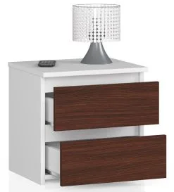 NORE CL2, Valkoisen /ruskean Värinen Yöpöytä -NORE Kalusteet Myymälä nore cl2 valkoisen ruskean varinen yopoyta a1eea hinta reference