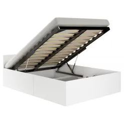 NORE CLP Sänky Rungolla Ja Patjalla 120x200 Cm, Valkoinen