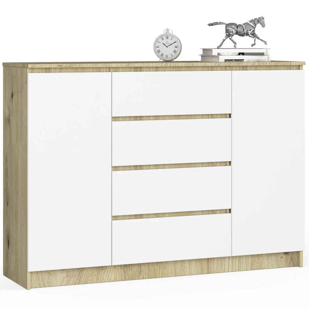 NORE : K140, 2/4 - Lipasto. Väri : Ruskeavalkoinen. 1 NORE : K140, 2/4 - Lipasto. Väri : Ruskeavalkoinen.