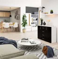 Nore K45 Lipasto, Valko/musta 11 Nore K45 Lipasto, Valko/musta -NORE Kalusteet Myymälä nore k45 lipasto valkomusta 59fc5 osta reference