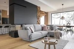 NORE Larde -kulmasohva, Pehmeä, Nube-kankainen, Keltainen -NORE Kalusteet Myymälä nore larde kulmasohva pehmea nube kankainen keltainen 3a2c1 netistai reference