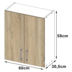 NORE Lima Seinäkaappi W60, Valkoinen / Tammi -NORE Kalusteet Myymälä nore lima seinakaappi w60 valkoinen tammi e0b79 palaute reference