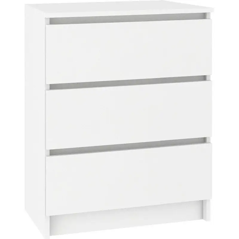 NORE Lipasto K60 Kolmella Laatikolla, Valkoinen 2 NORE Lipasto K60 Kolmella Laatikolla, Valkoinen - Image 2