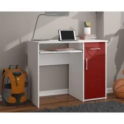 NORE Pin, Valkoisen Kiiltävä Työpöytä -NORE Kalusteet Myymälä nore pin valkoisen kiiltava tyopoyta f972d netistai reference