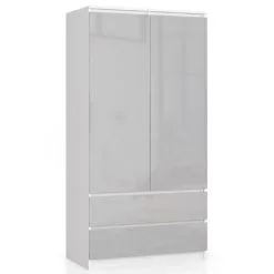 NORE S90 -kaappi, Valkoinen/vaaleanharmaa