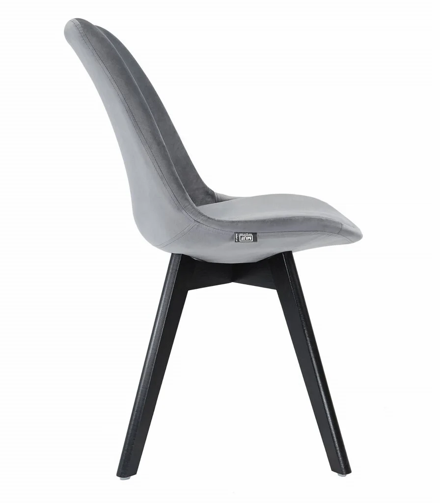 Nori, 4-tuolisetti Harmaa/musta 4 Nori, 4-tuolisetti Harmaa/musta - Image 4