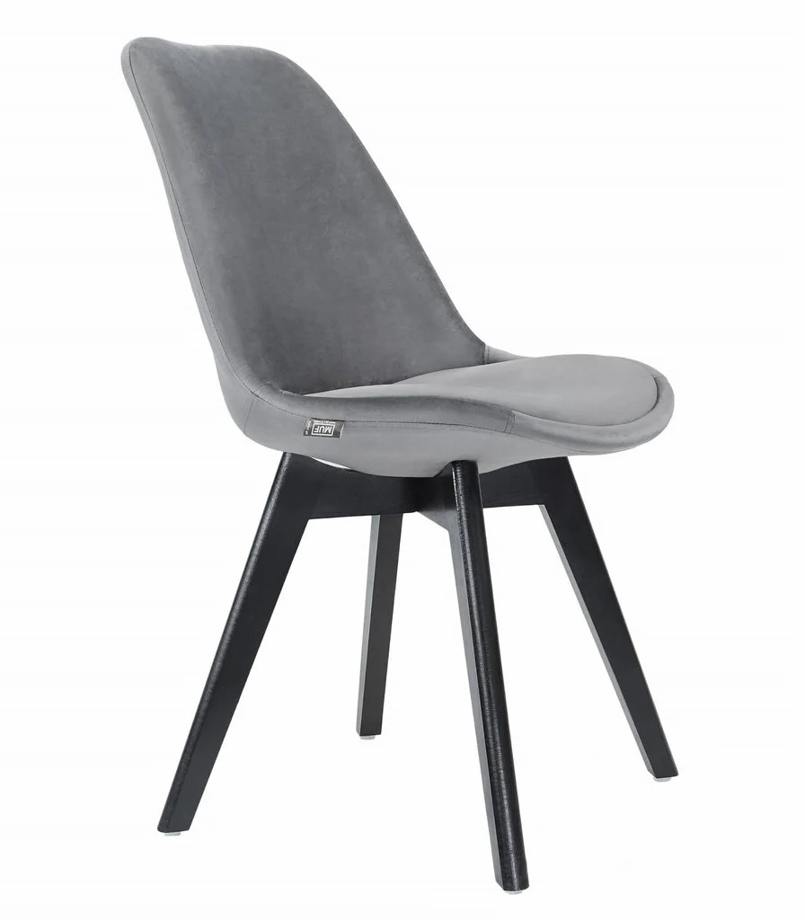 Nori, 4-tuolisetti Harmaa/musta 5 Nori, 4-tuolisetti Harmaa/musta - Image 5