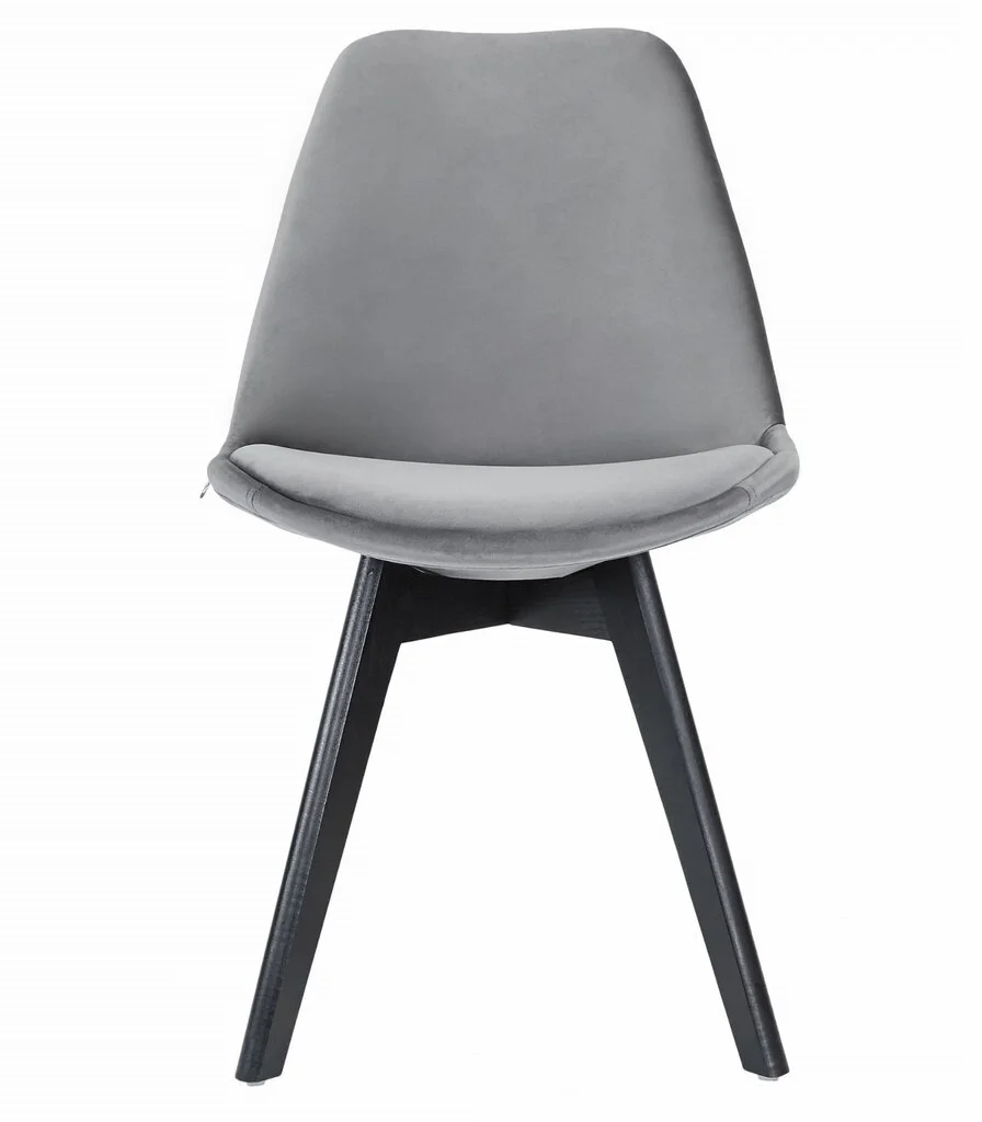 Nori, 4-tuolisetti Harmaa/musta 3 Nori, 4-tuolisetti Harmaa/musta - Image 3