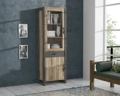 Forte Note NTEV711 Vitriinikaappi, Ruskea/harmaa -NORE Kalusteet Myymälä note ntev711 vitriinikaappi ruskeaharmaa 399b9 netistai reference