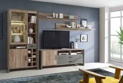 Forte Note NTEV711 Vitriinikaappi, Ruskea/harmaa -NORE Kalusteet Myymälä note ntev711 vitriinikaappi ruskeaharmaa e0744 osta reference