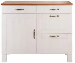 Notio Living Dennis 1-ovinen Keittiökaappi, Valkoinen/ruskea