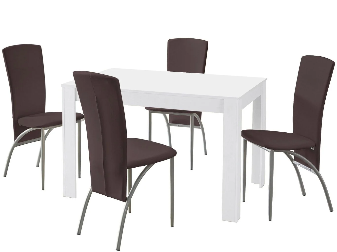 Notio Living Lori 120/Nevada - Ruokailutilan Kalustesarja, Valkoinen/ruskea 1 Notio Living Lori 120/Nevada - Ruokailutilan Kalustesarja, Valkoinen/ruskea