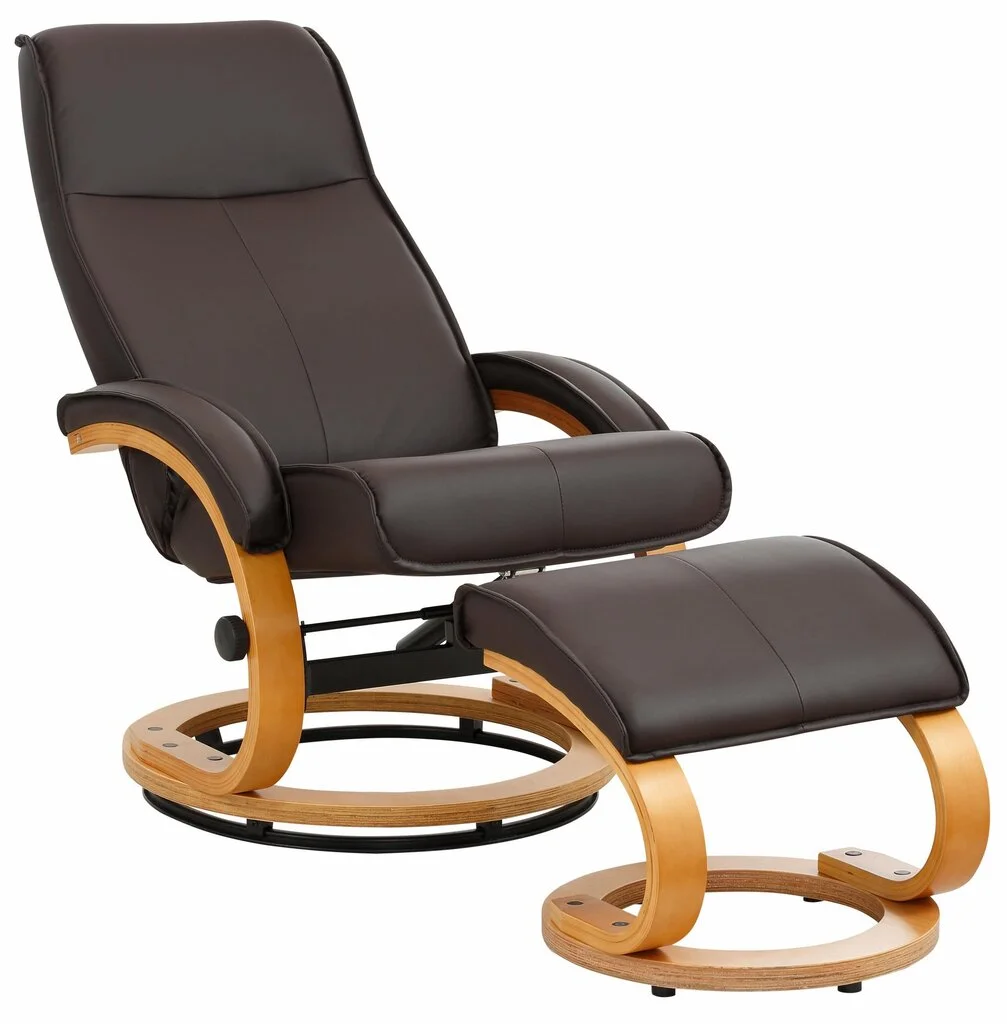 Notio Living Paprika Pu, Väri Ruskean/tammen Värinen Nojatuoli Jalustalla 4 Notio Living Paprika Pu, Väri Ruskean/tammen Värinen Nojatuoli Jalustalla - Image 4