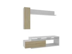 Olohuoneen Kalustesarja ADRK Furniture Mirko, Valkoinen/tammi