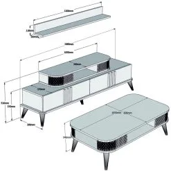 Olohuoneen Kalustesetti Kalune Design 845 (I), Valkoinen 9 Olohuoneen Kalustesetti Kalune Design 845 (I), Valkoinen -NORE Kalusteet Myymälä olohuoneen kalustesetti kalune design 845 i valkoinen 36cc9 halvempi reference