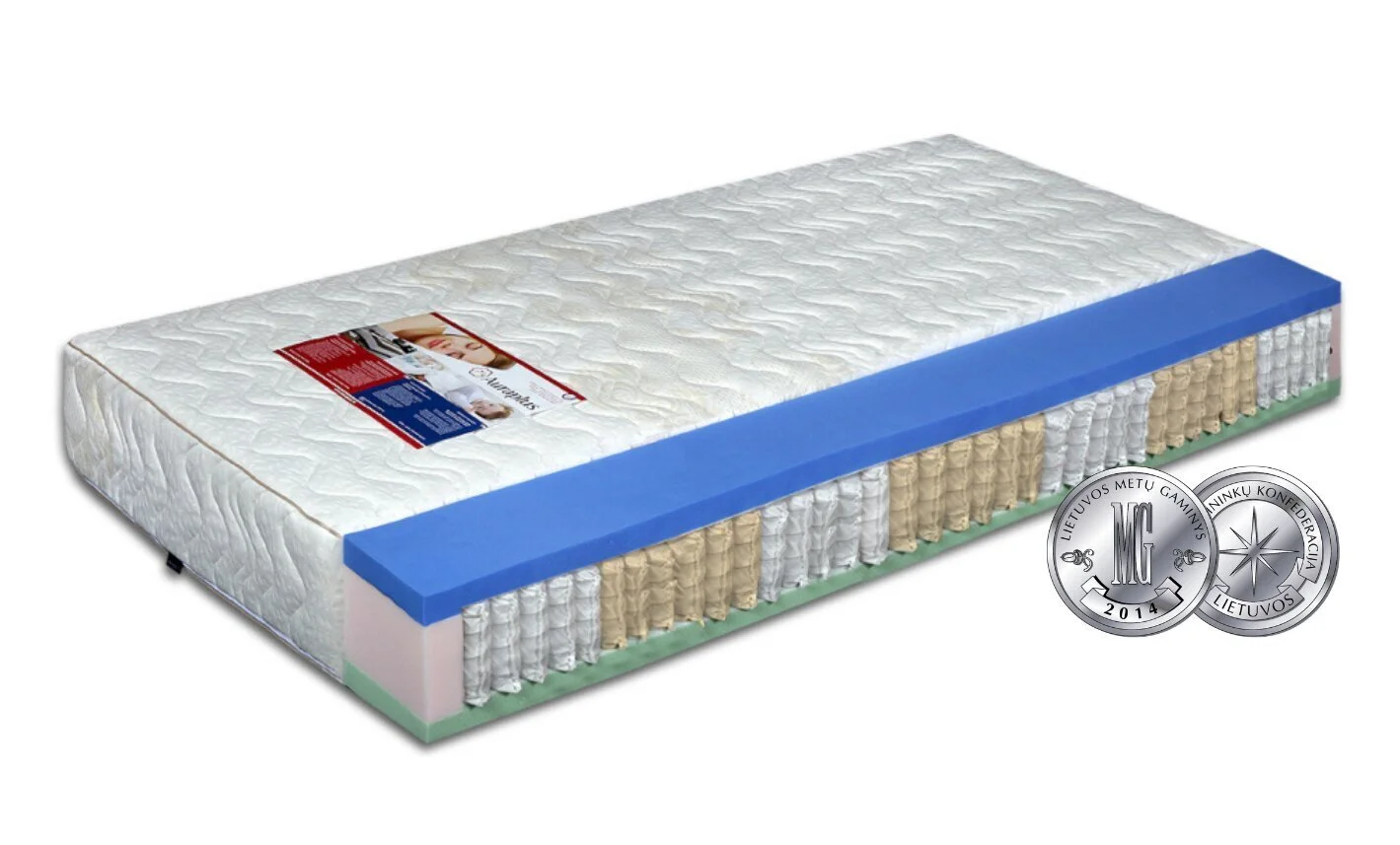 Auraplus Patja Rojus, 200x195 Cm, 180x200 1 Auraplus Patja Rojus, 200x195 Cm, 180x200