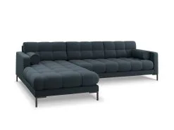 Pehmeä Kulmasohva Cosmopolitan Design Bali, Sininen/musta