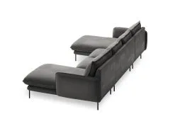 Pehmeä Kulmasohva Cosmopolitan Design Vienna 6S, Veluuri, Harmaa/musta -NORE Kalusteet Myymälä pehmea kulmasohva cosmopolitan design vienna 6s veluuri e86d2 palaute reference