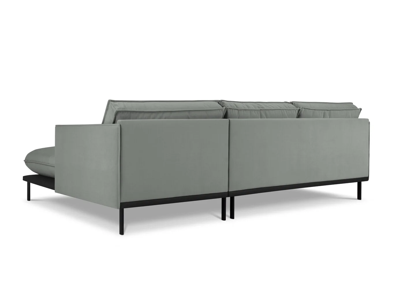 Interieurs86 Pehmeä Kulmasohva Interieus86 Auguste 5S, Harmaa/musta 4 Interieurs86 Pehmeä Kulmasohva Interieus86 Auguste 5S, Harmaa/musta - Image 4