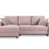Pehmeä Kulmasohva Mazzini Sofas Cartadera, Pinkki/musta